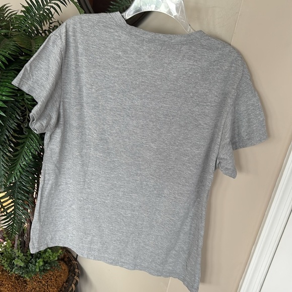 NWOT POL Gray V-Neck Short Sleeved T-Shirt Colorful Eagle Aztec Graphic Cotton - Picture 10 of 12